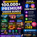 100,000+ Premium Viral Reels Bundle | AI Videos, Faceless Content & Social Media Pack
